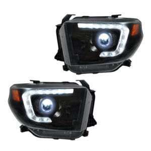 Toyota Tundra 14-21 Projector Headlights OLED DRL Smoked/Black - Image 3
