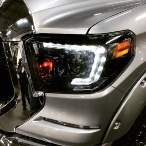 Toyota Tundra 14-21 Projector Headlights OLED DRL Smoked/Black - Image 2