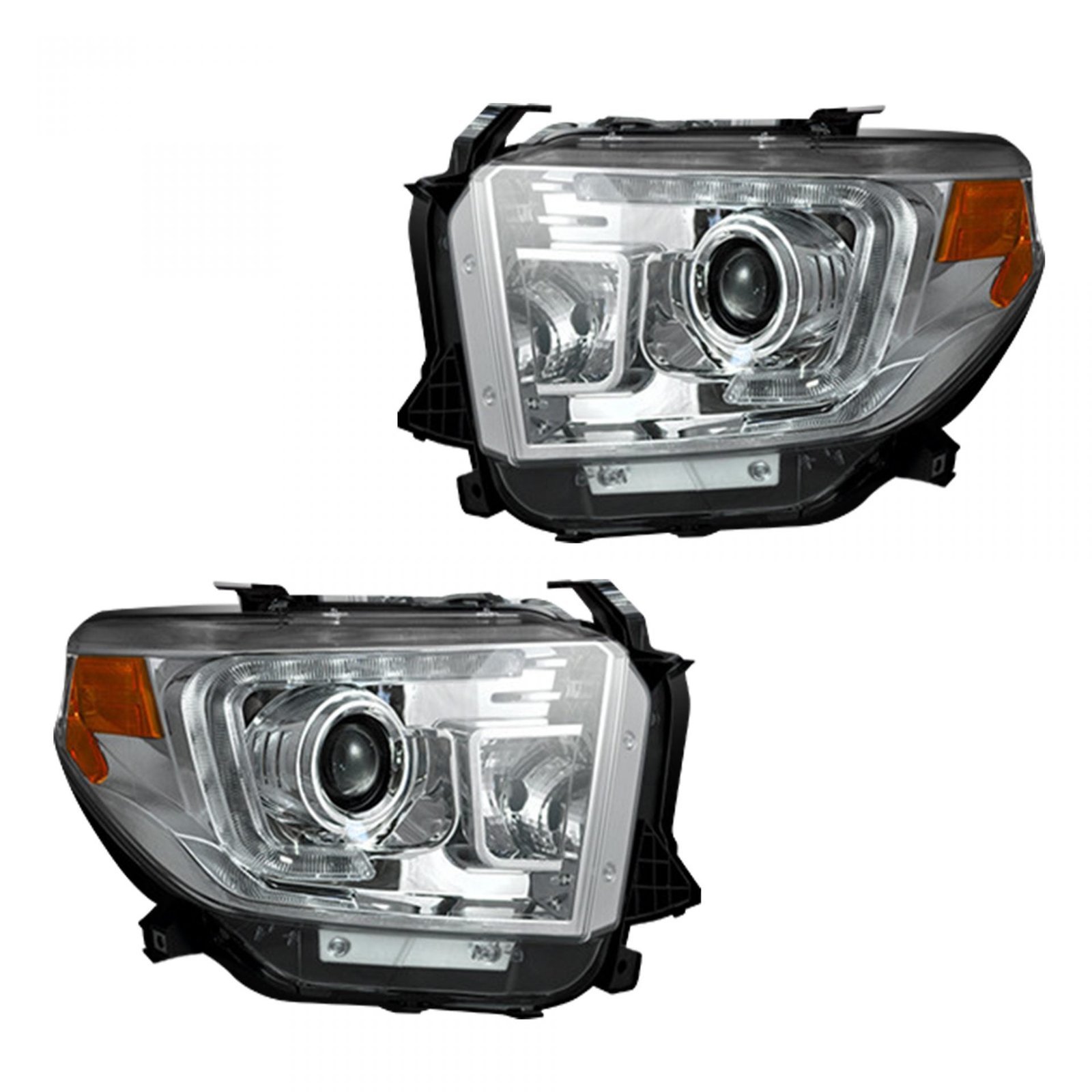 Toyota Tundra 14-21 Projector Headlights OLED DRL Clear/Chrome - Image 1