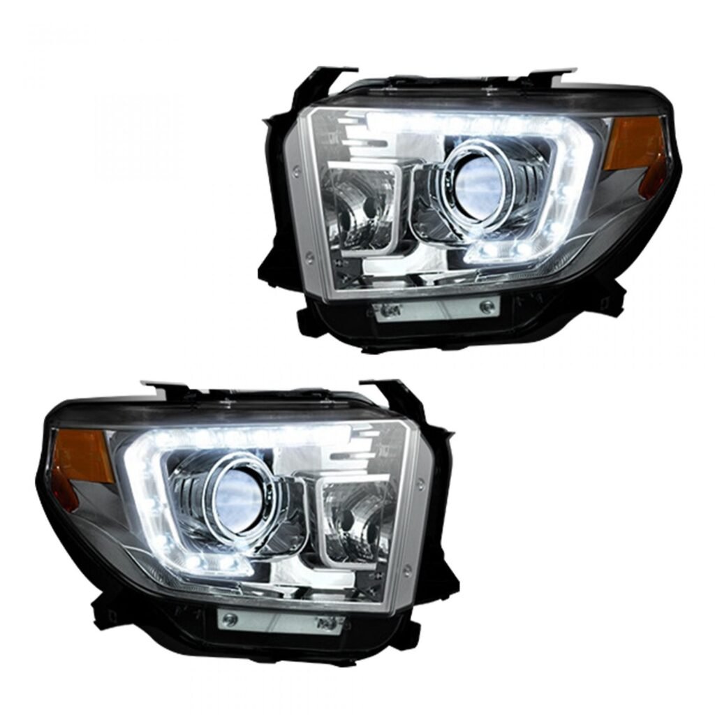 Toyota Tundra 14-21 Projector Headlights OLED DRL Clear/Chrome