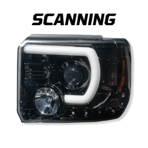 GMC Sierra 1500 14-18 & 2500/3500 14-19 Projector Headlights OLED DRL LED Smoked/Black - Image 1
