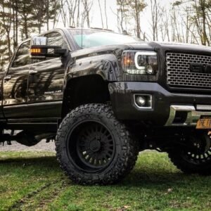 GMC Sierra 1500 14-18 & 2500/3500 14-19 Projector Headlights OLED DRL LED Smoked/Black - Image 7