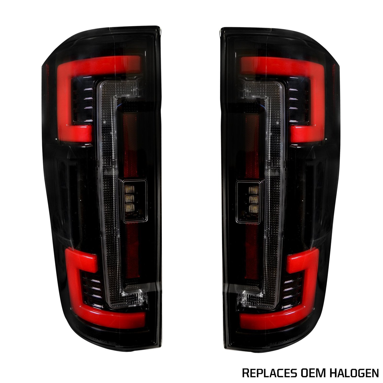 Ford Super Duty F250/350/450/550 17-19 Tail Lights OLED in Smoked - Image 1