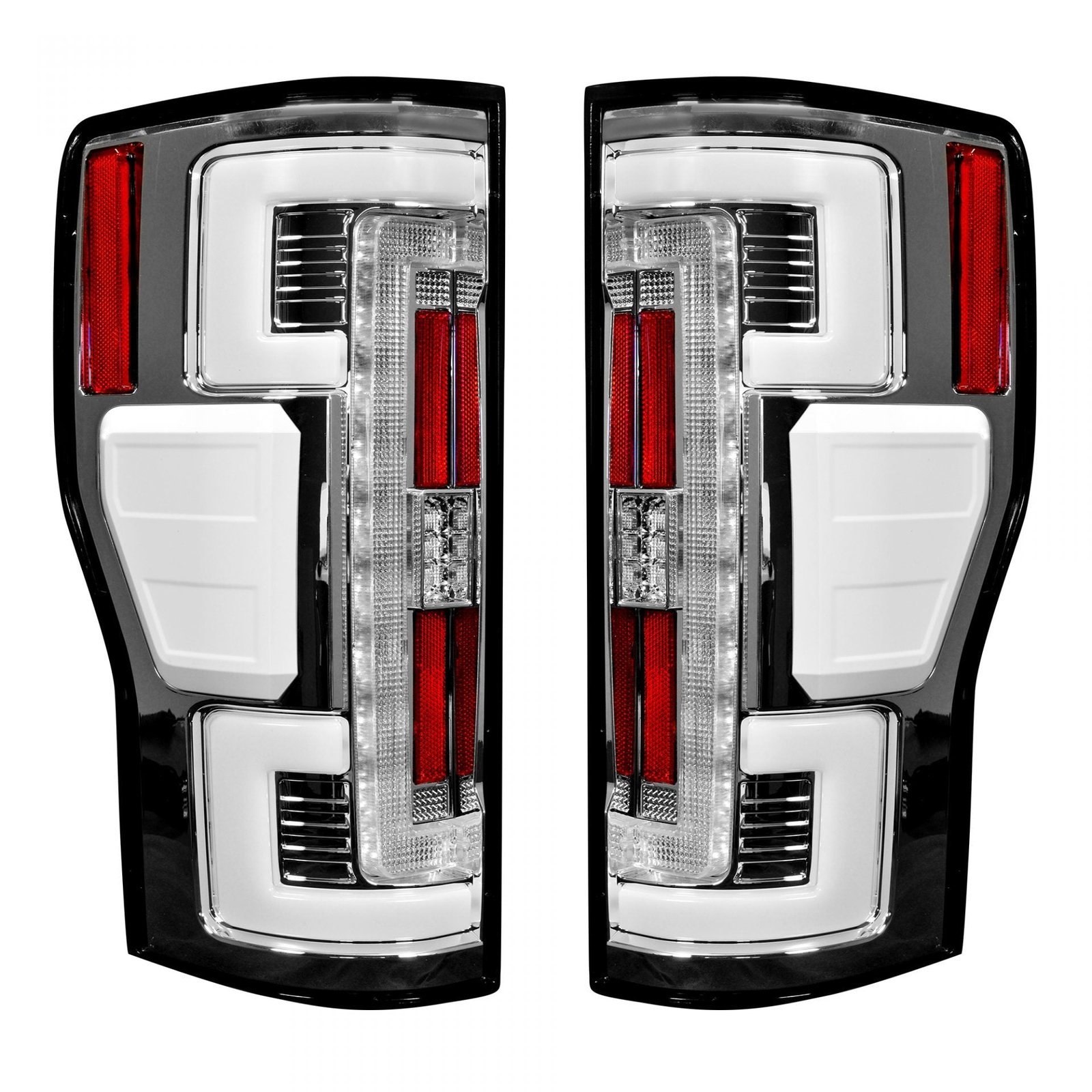 Ford Super Duty F250/350/450/550 17-19 Tail Lights OLED in Clear - Image 2