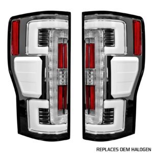 Ford Super Duty 20-22 (Replaces OEM Halogen) Tail Lights OLED in Clear - Image 1