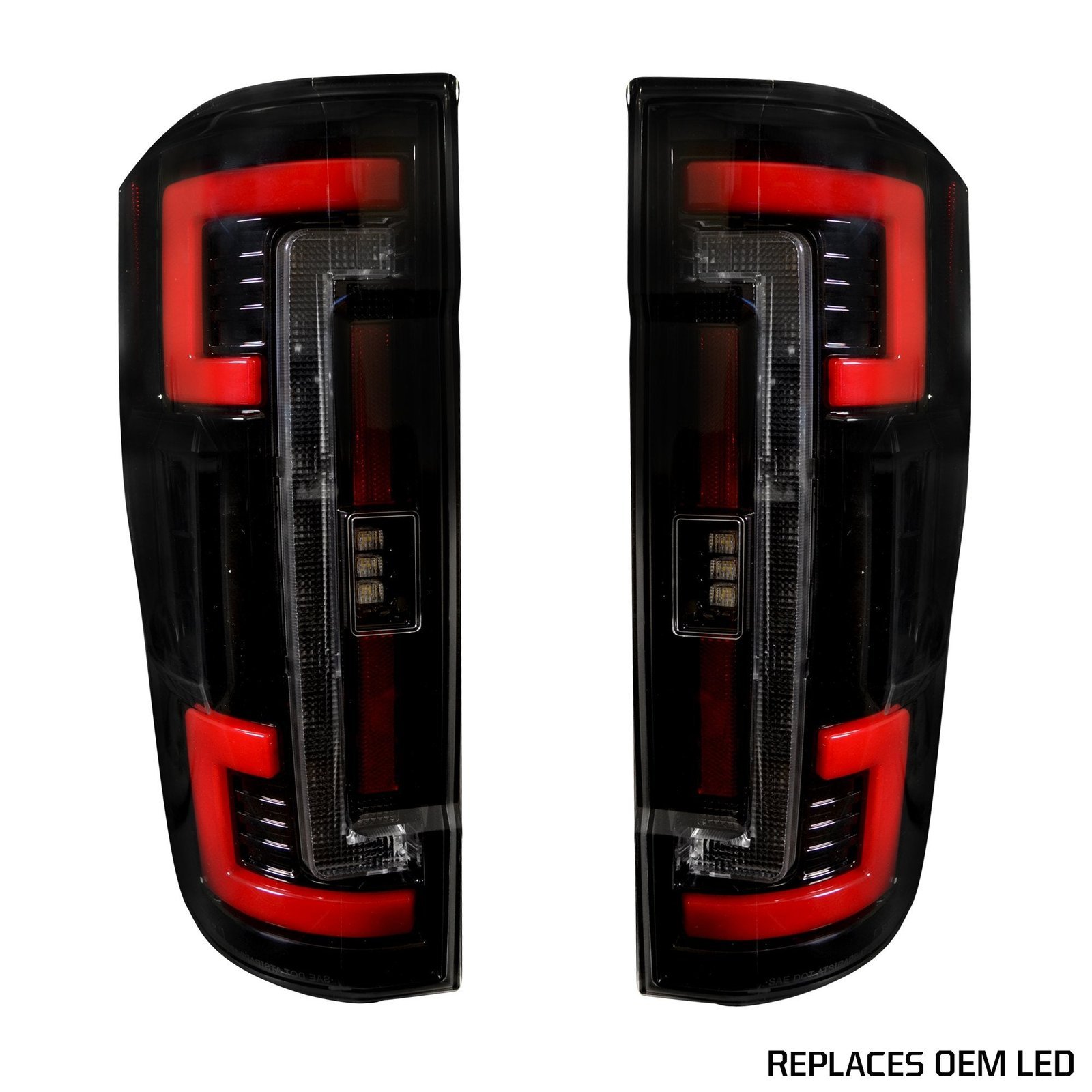 Ford Super Duty F250/350/450/550 17-19 Tail Lights OLED in Smoked - Image 1