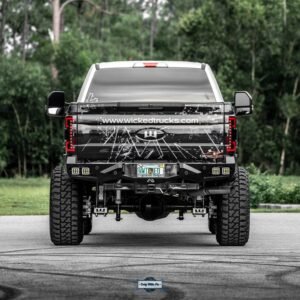 Ford Super Duty 17-19 Tail Lights OLED Dark Red Smoked - Image 7