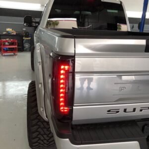 Ford Super Duty 17-19 Tail Lights OLED in Dark Red Smoked - Image 10