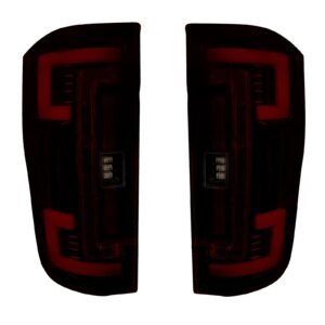Ford Super Duty 20-22 (Replaces OEM LED) Tail Lights OLED in Dark Red Smoked - Image 3