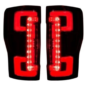 Ford Super Duty 20-22 (Replaces OEM LED) Tail Lights OLED in Dark Red Smoked - Image 4
