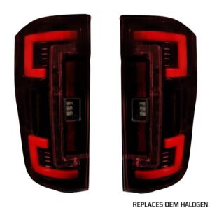 Ford Super Duty F250/350/450/550 17-19 Tail Lights OLED in Red - Image 1