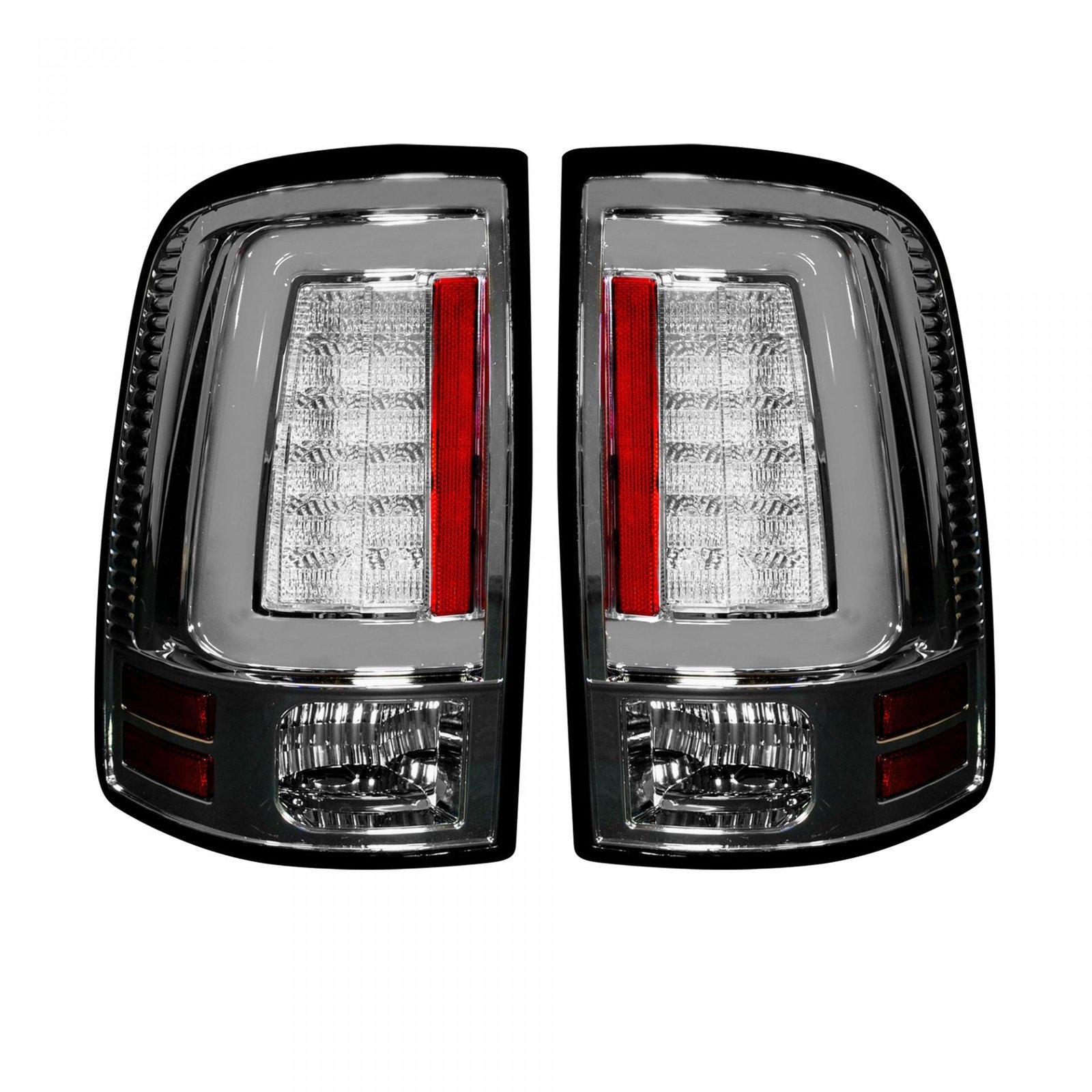 Dodge RAM 1500/2500/3500 13-18 (Replaces OEM LED) Tail Lights OLED in Clear - Image 1
