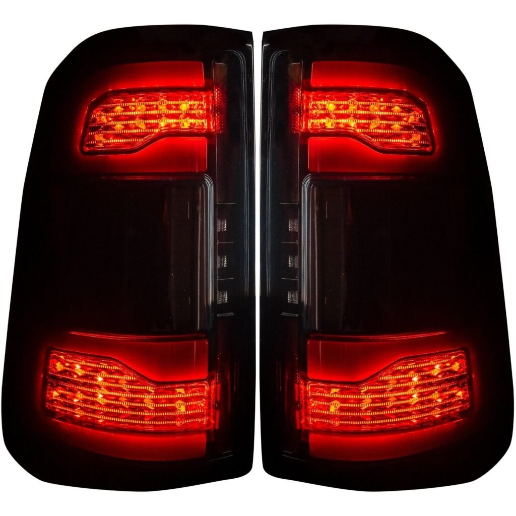 Dodge RAM 1500 19-21 OLED Tail Lights Smoked Replaces OEM LED Tail Lights