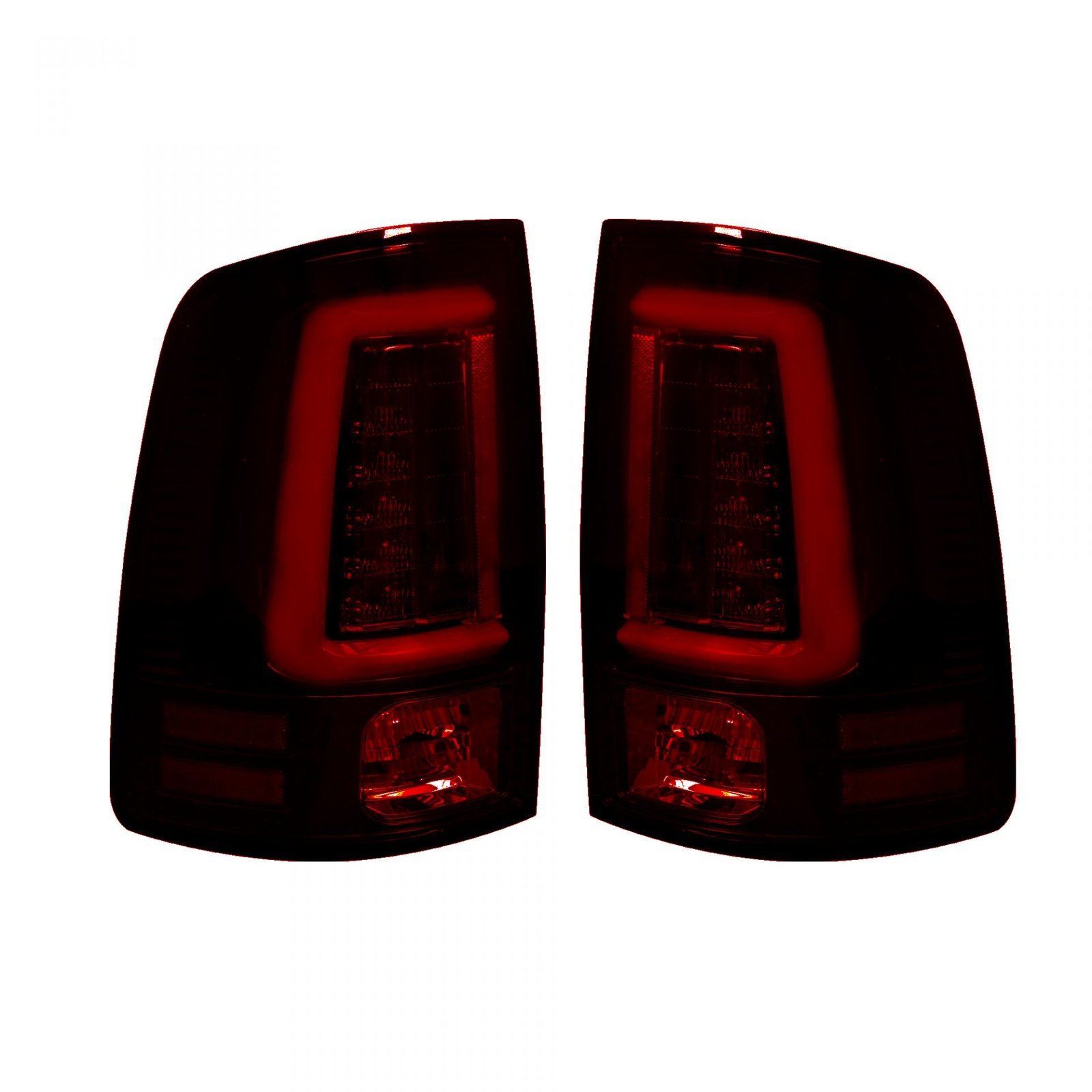 Dodge RAM 1500/2500/3500 13-18 Tail Lights OLED in Dark Red Smoked - Image 2