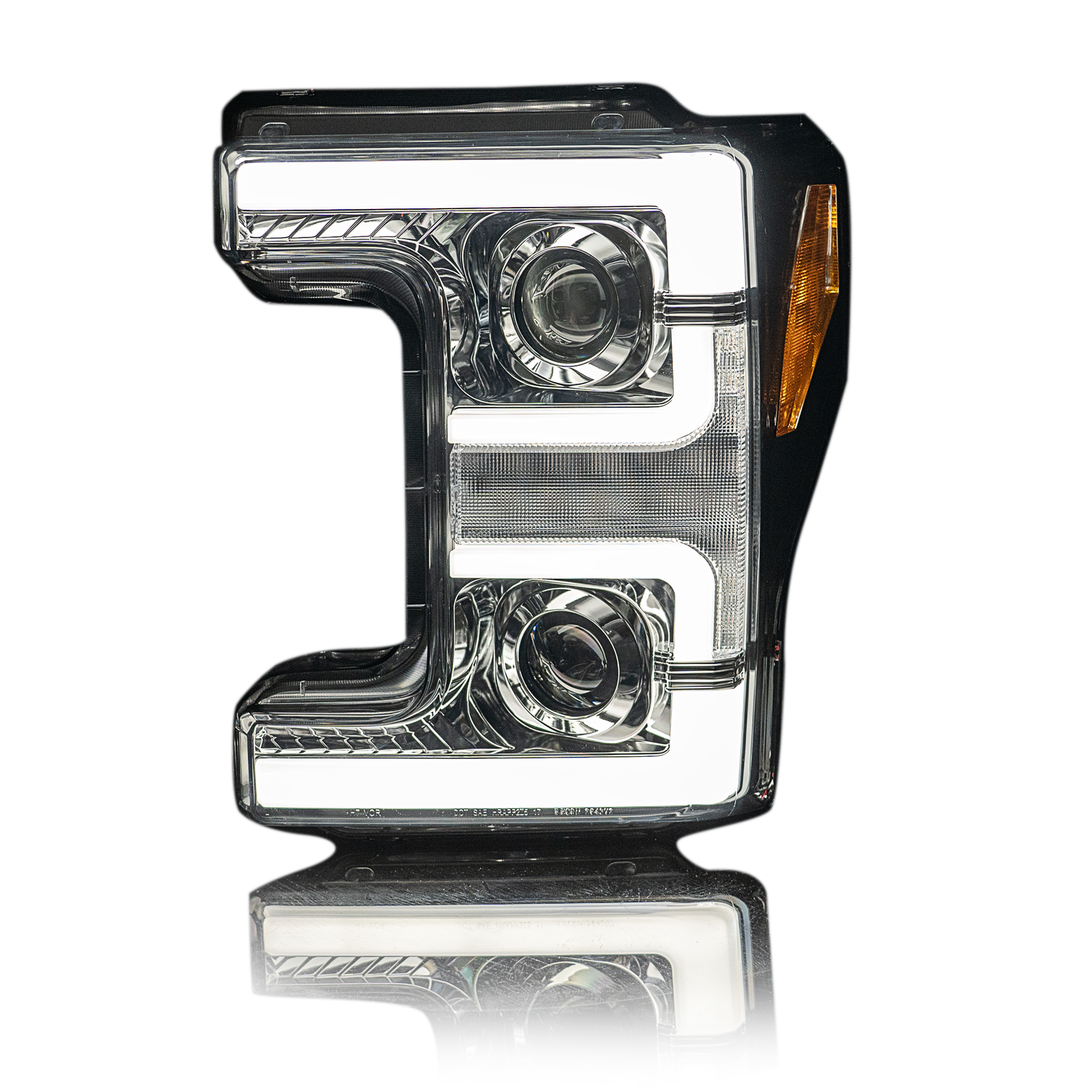 Ford Super Duty 17-19 Projector Headlights OLED DRL & LED Turn Signals Clear - Image 2
