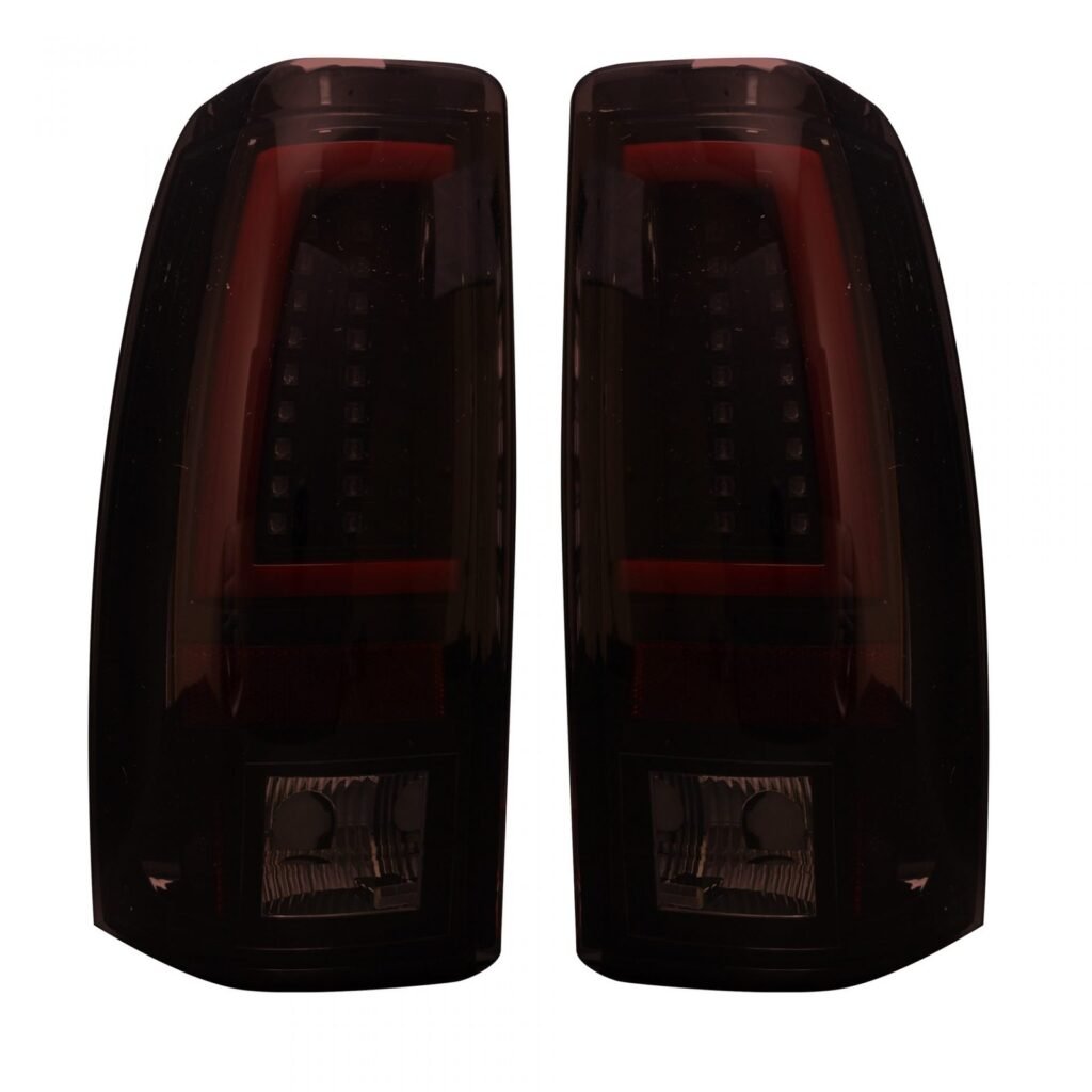 Chevy Silverado & GMC Sierra 99-07 Tail Lights OLED in Dark Red Smoked