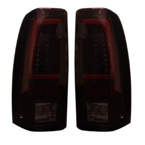 Chevy Silverado & GMC Sierra 99-07 Tail Lights OLED in Dark Red Smoked - Image 1