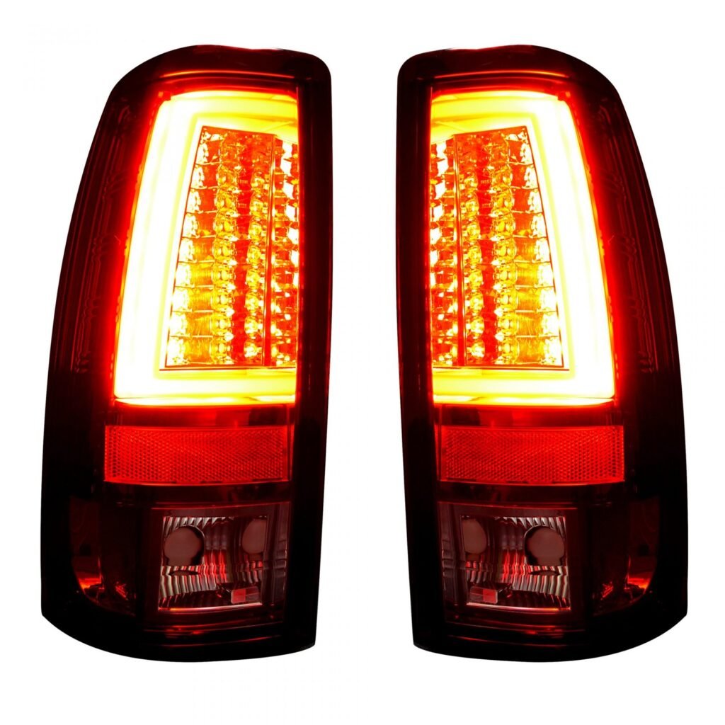 Chevy Silverado & GMC Sierra 99-07 Tail Lights OLED in Dark Red Smoked