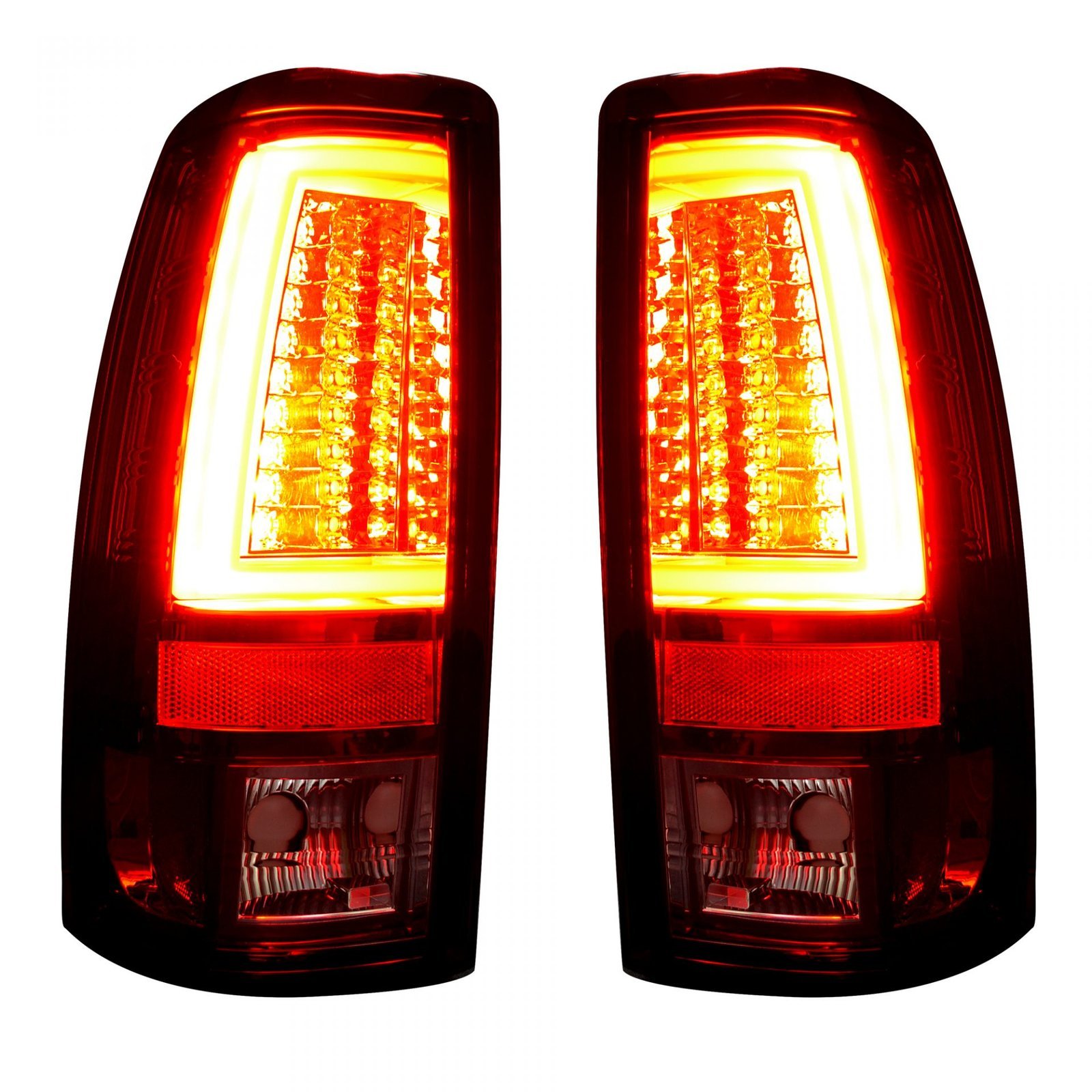 Chevy Silverado & GMC Sierra 99-07 Tail Lights OLED in Dark Red Smoked - Image 2