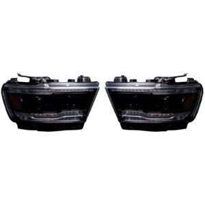 Dodge RAM 1500 19-21 Projector Headlights Smoked/Black - Image 1