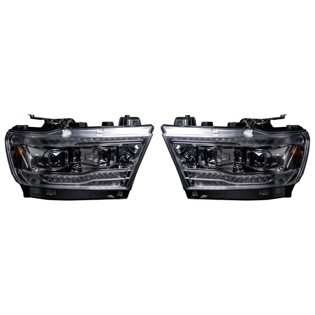 Dodge RAM 1500 19-21 Projector Headlights OLED DRL & Scanning Switchback LED Clear