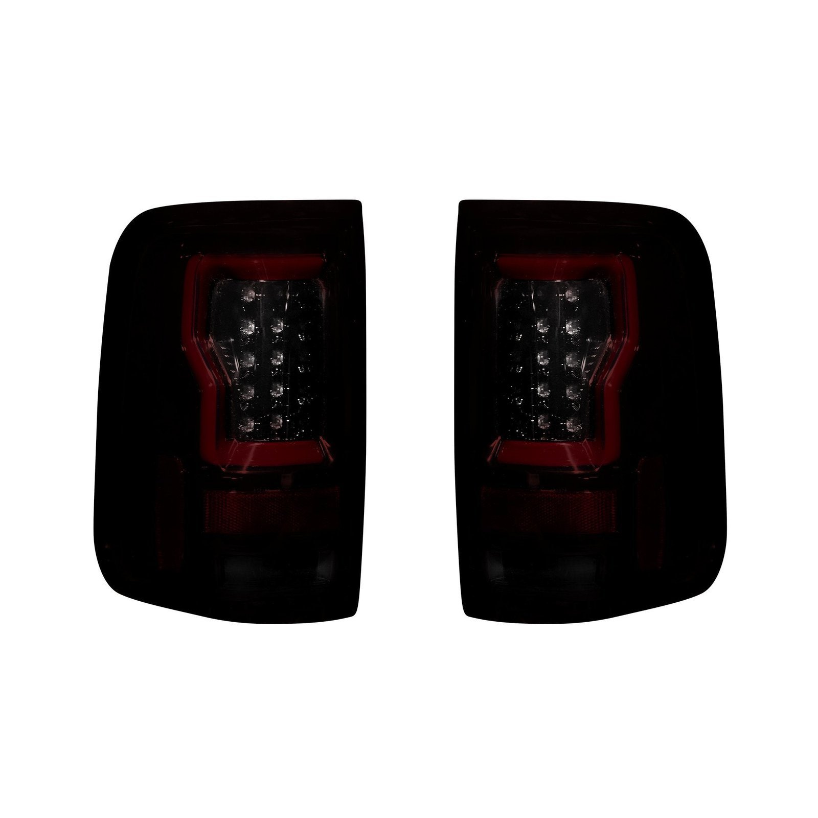 Ford F150 04-08 Straight Tail Lights OLED in Dark Red Smoked - Image 1