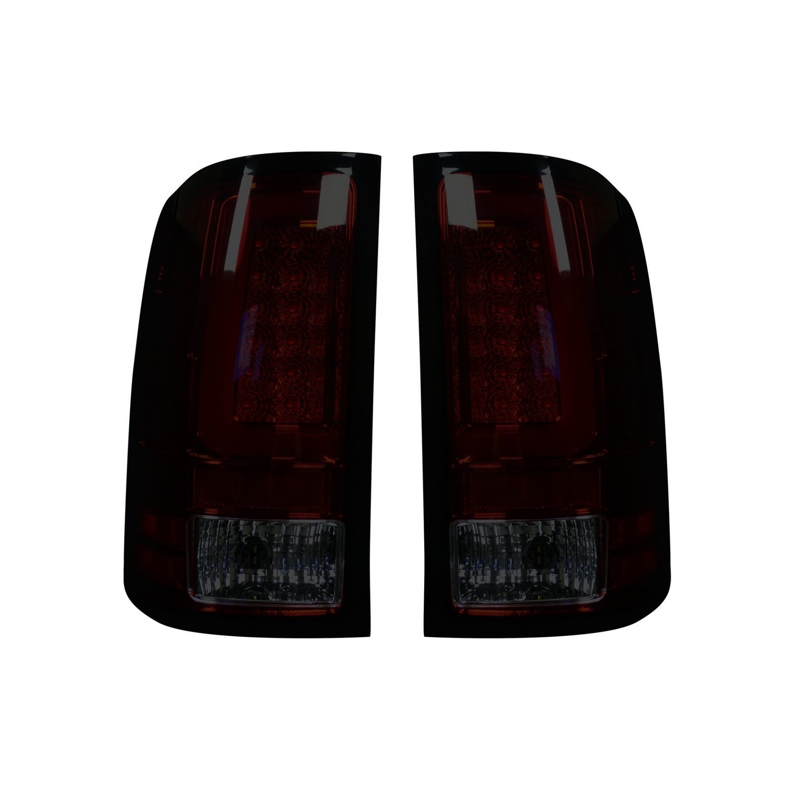 GMC Sierra 07-13 Tail Lights OLED in Dark Red Smoked - Image 1