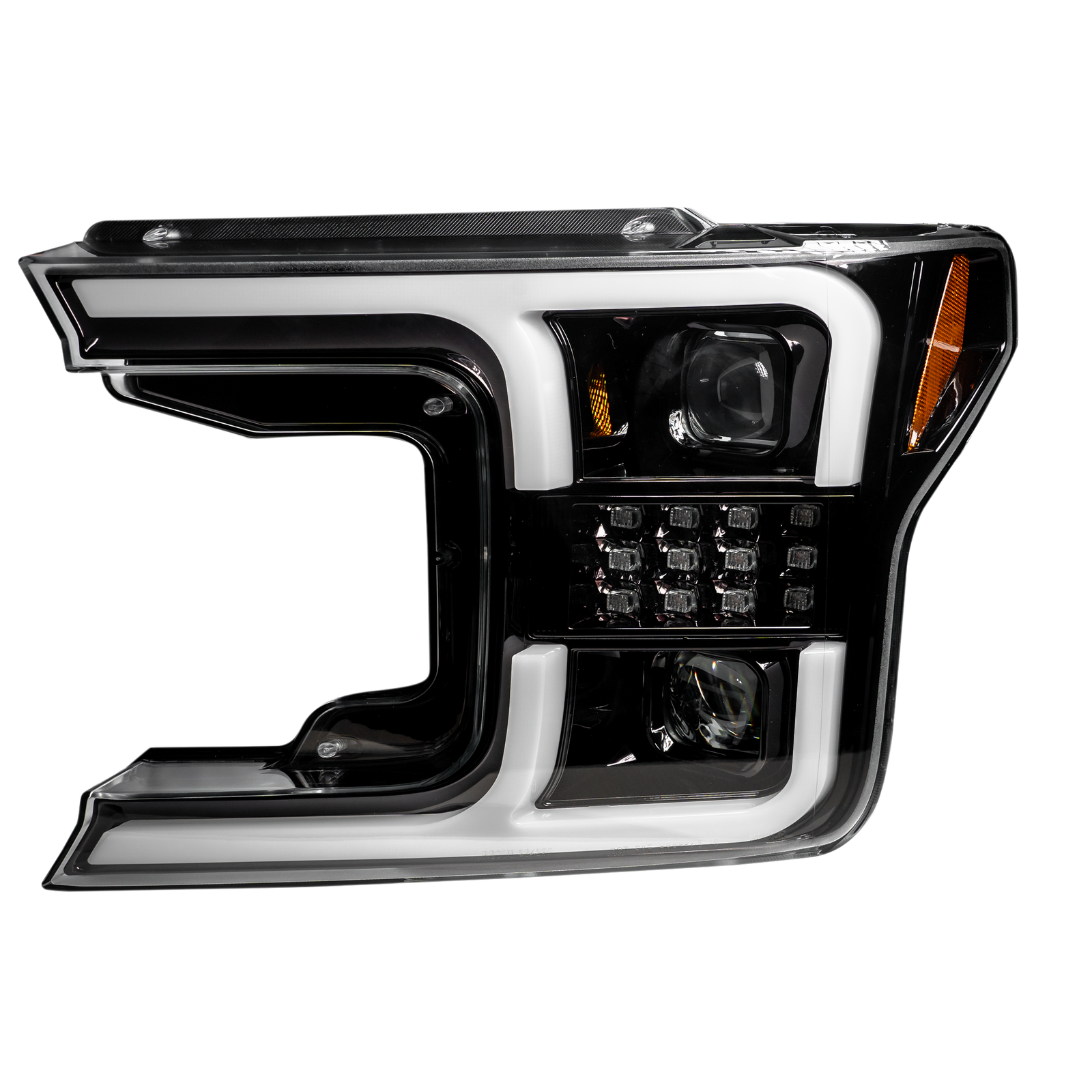 Ford F150 18-20 Projector Headlights OLED DRL LED Smoked/Black - Image 2