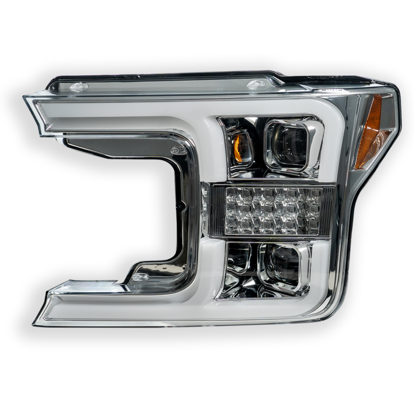 Ford F150 18-20 Projector Headlights OLED DRL LED Clear/Chrome - Image 2