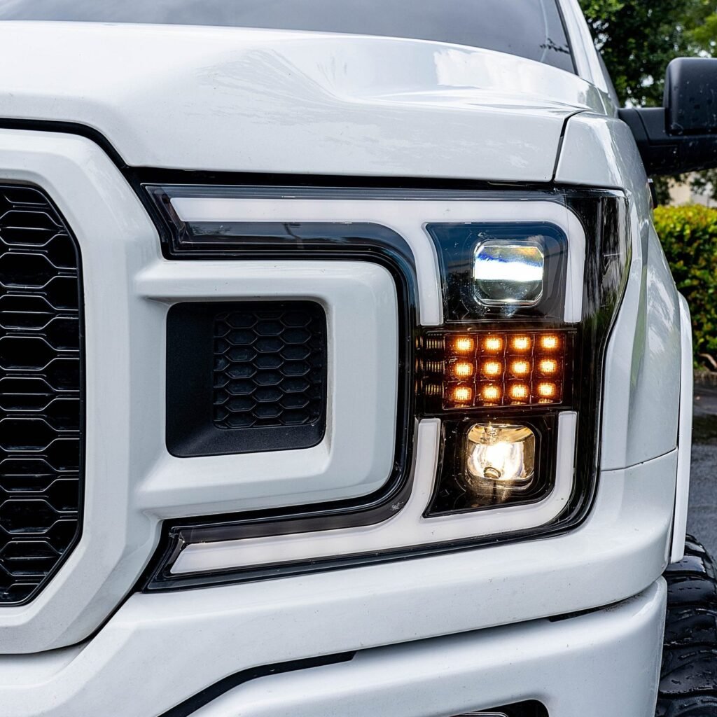 Ford F150 18-20 Projector Headlights OLED DRL LED Smoked/Black