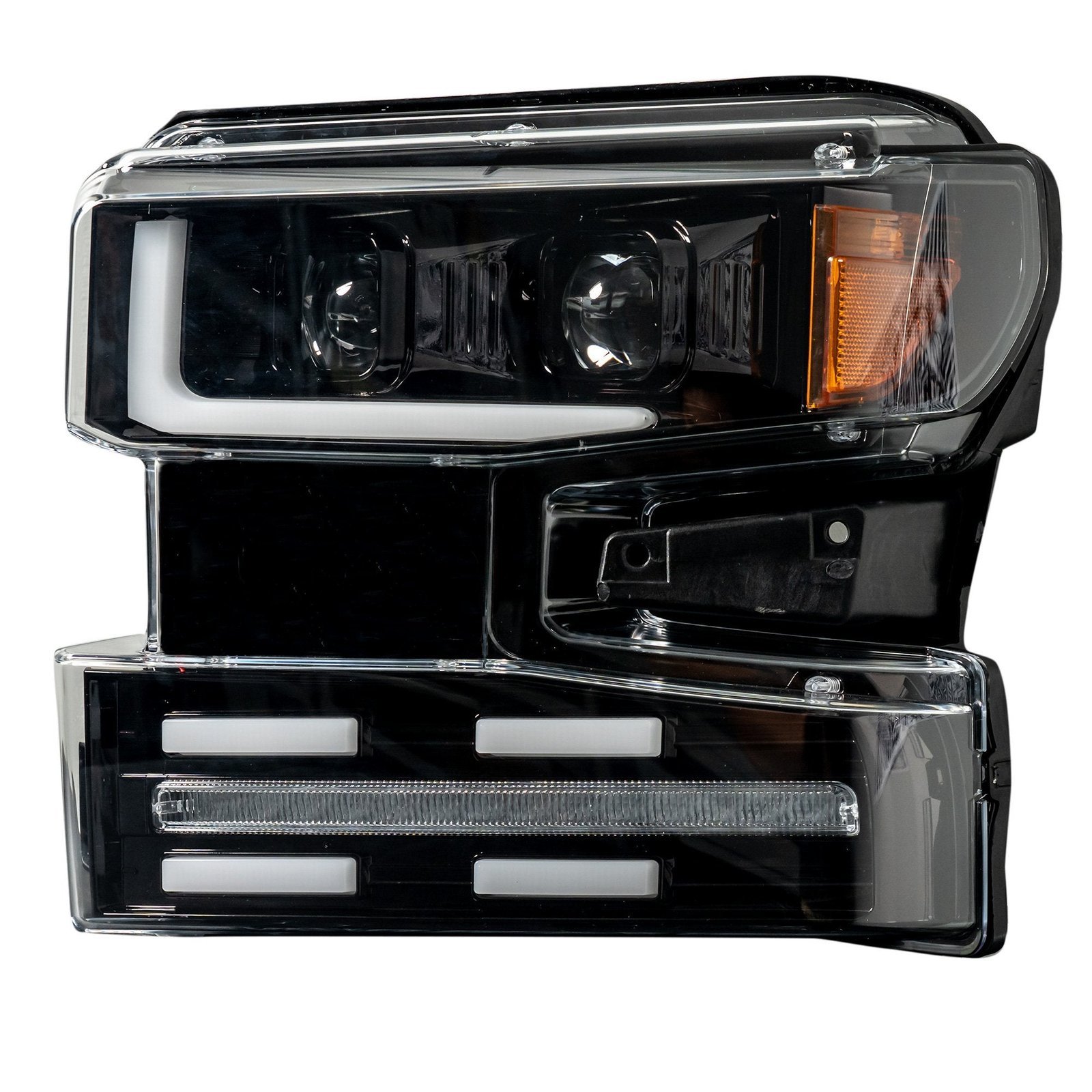 Chevy Silverado 1500 19-21 Projector Headlights OLED Halos DRL Smoked/Black - Image 1