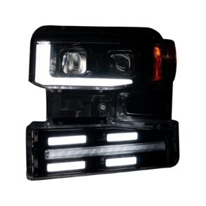 Chevy Silverado 1500 19-21 Projector Headlights OLED Halos DRL Smoked/Black - Image 2