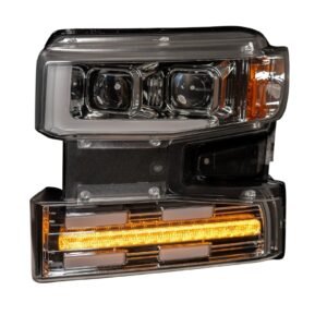 Chevy Silverado 1500 19-21 Projector Headlights OLED Halos DRL Clear/Chrome - Image 2