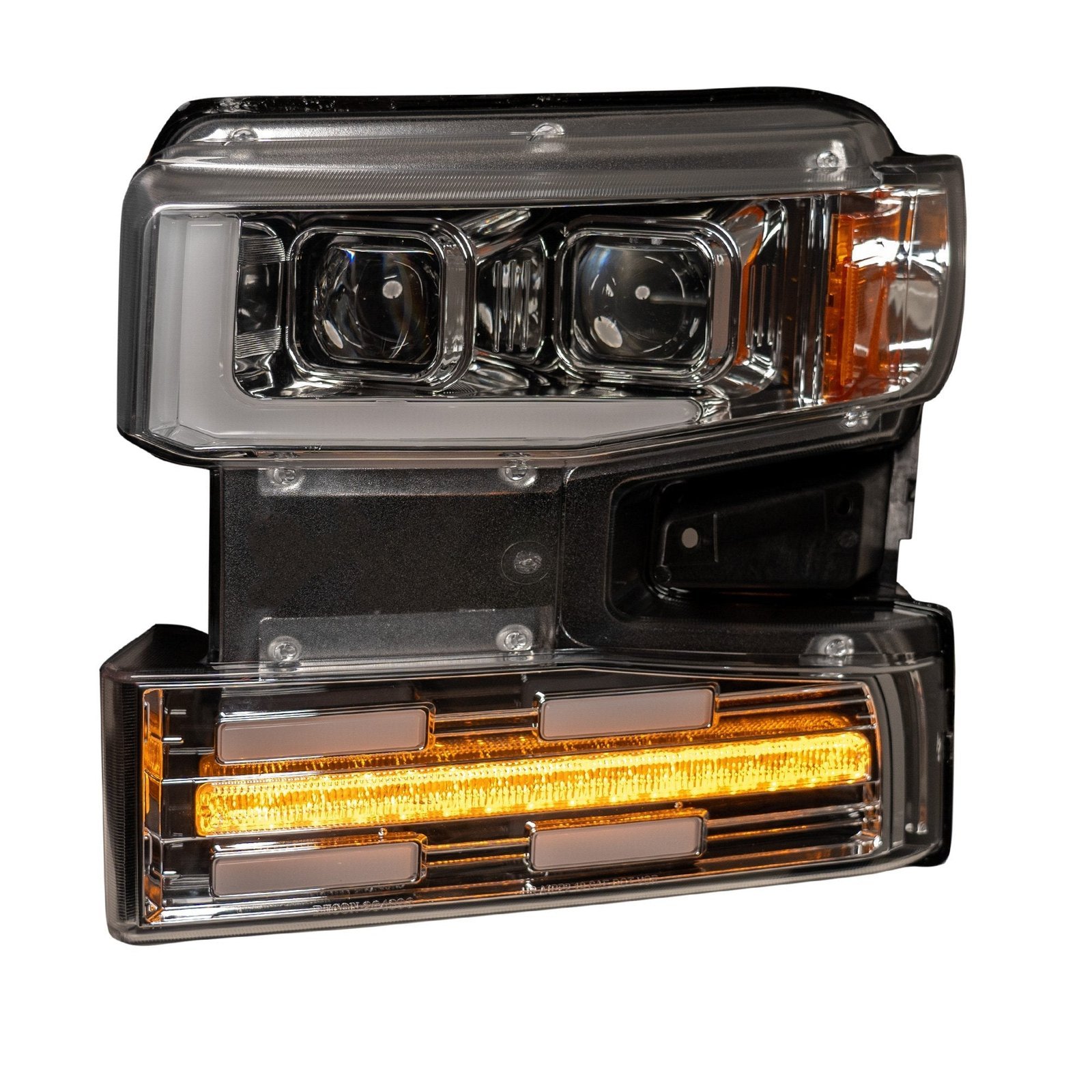 Chevy Silverado 1500 19-21 Projector Headlights OLED Halos DRL Clear/Chrome - Image 2
