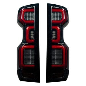 Chevy Silverado 1500 19-23 (Replaces OEM Halogen Tail Lights ONLY) Tail Lights OLED Smoked - Image 6