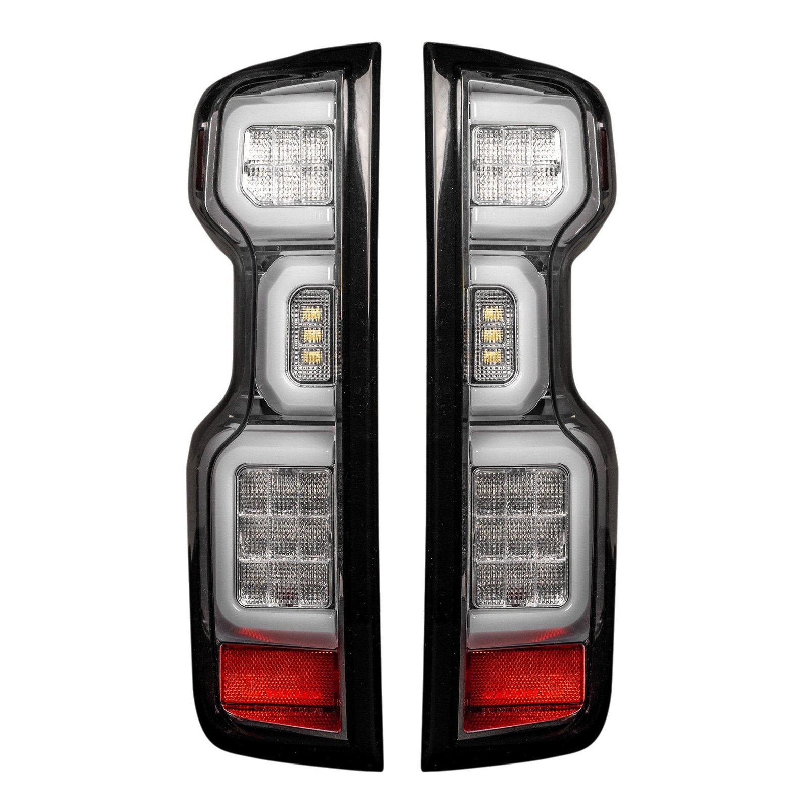 Chevy Silverado 1500 19-23 (Replaces OEM LED Tail Lights ONLY) Tail Lights OLED Clear - Image 1