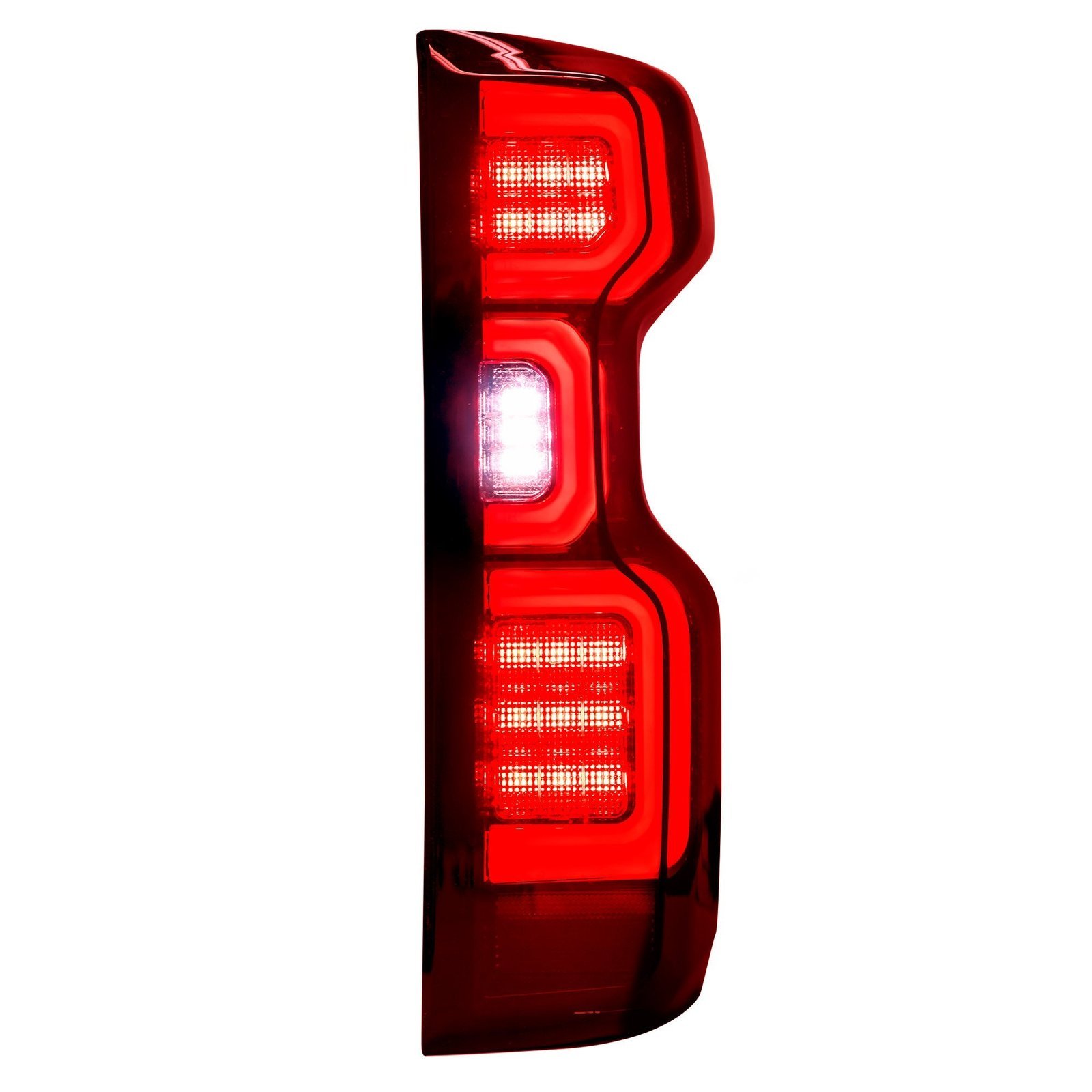 Chevy Silverado 1500 19-23 (Replaces OEM Halogen Tail Lights ONLY) Tail Lights OLED Red Smoked - Image 3