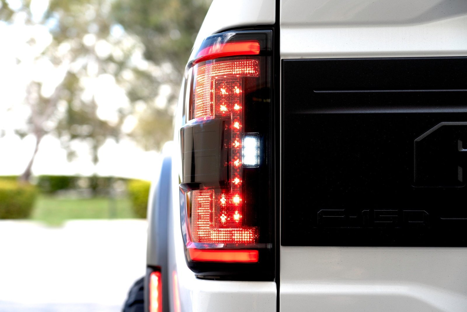 Ford F150 & Raptor 21-23 (Replaces Oem Led Style Tail Lights W/ Blind Spot Warning System) Oled Tail Lights - Smoked Lens - Image 5