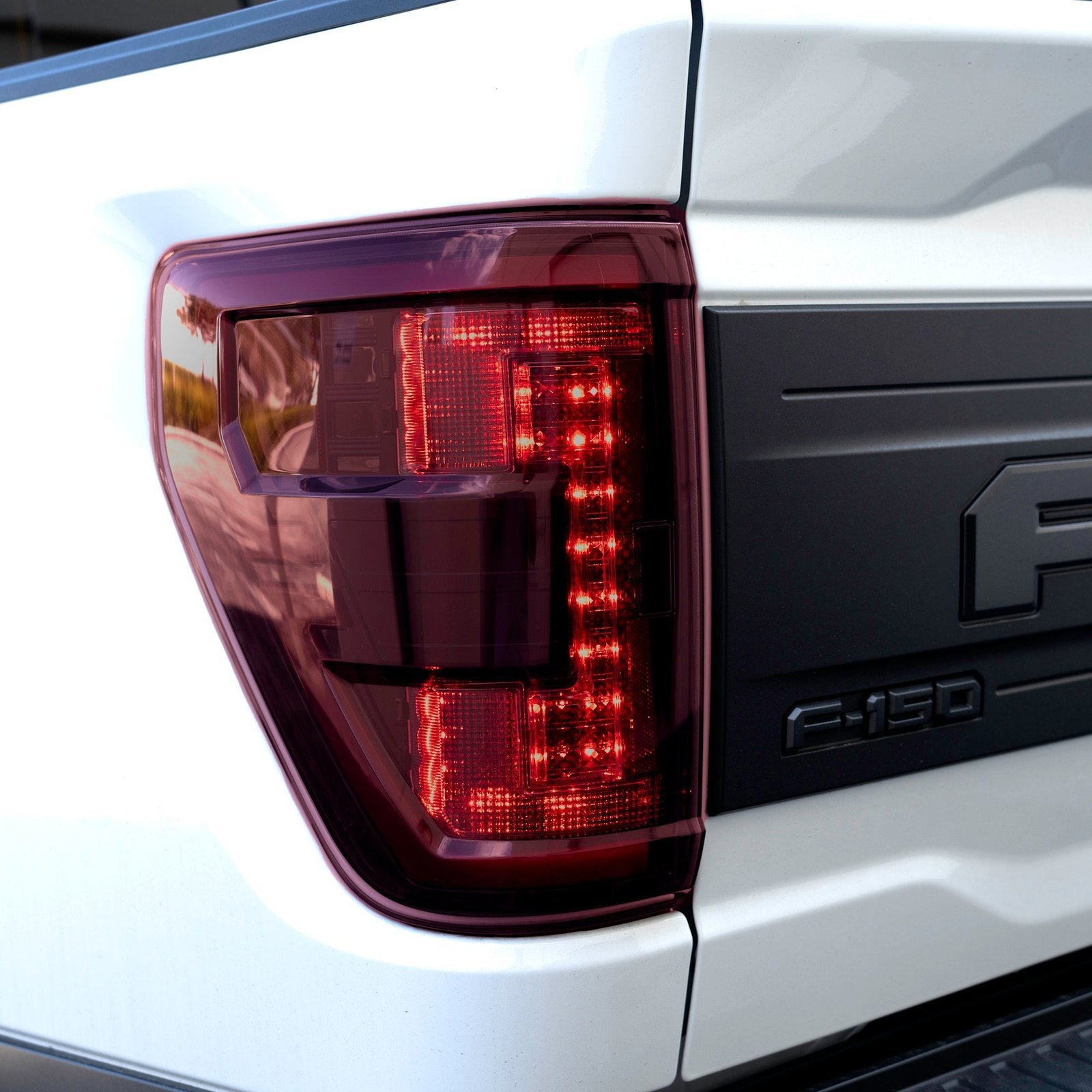 Ford F150 & Raptor 21-23 (Replaces OEM Led Style Tail Lights W/ Blind Spot Warning System) Oled Tail Lights - Red Lens - Image 5