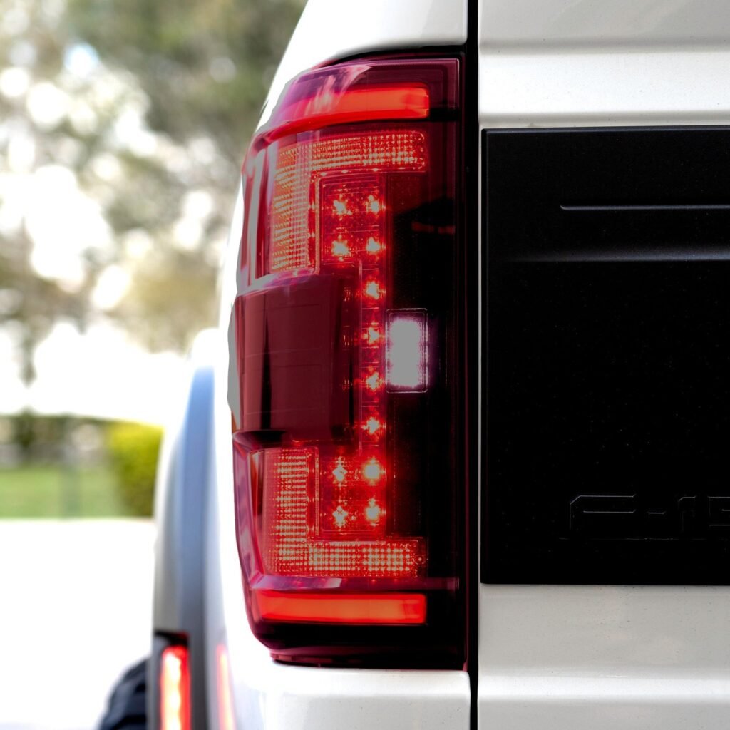 Ford F150 & Raptor 21-23 (Replaces OEM Led Style Tail Lights W/ Blind Spot Warning System) Oled Tail Lights - Red Lens