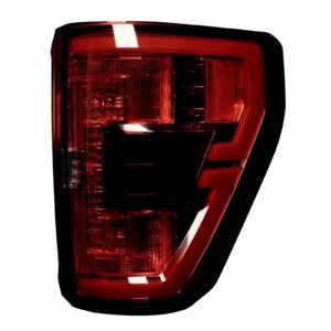 Ford F150 & Raptor 21-23 (Replaces OEM Led Style Tail Lights W/ Blind Spot Warning System) Oled Tail Lights - Red Lens - Image 1