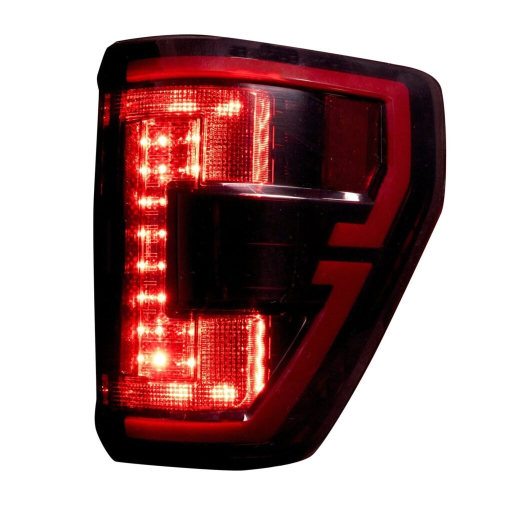 Ford F150 & Raptor 21-23 (Replaces Oem Led Style Tail Lights W/ Blind Spot Warning System) Oled Tail Lights - Red Smoked Lens