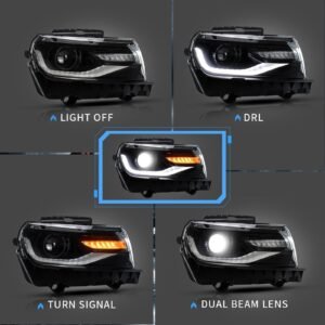 VLAND LED Projector Headlights For Chevy Chevrolet Camaro 2014 2015 - Image 3