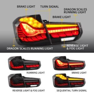 VLAND OLED Tail Lights For BMW 3-Series F30 F35 F80 Sedan 2013-2018 with Dynamic Animation Lighting (Do NOT Fit for Convertible| 2015 328i F30) - Image 10