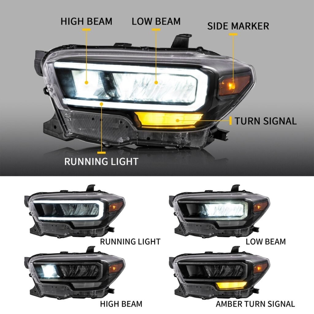 VLAND Full LED Headlights For Toyota Tacoma N300 2015-2019 [DOT. SAE.]