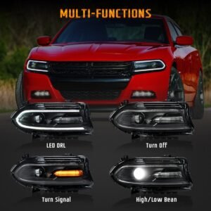 VLAND LED Headlights For Dodge Charger 2015-UP OEM Factory Front Lights Assembly - Image 7