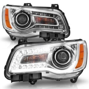 Chrysler 300 11-14 Projector Headlights Plank Style W/ Chrome Housing (for Halogen Only) - Image 5