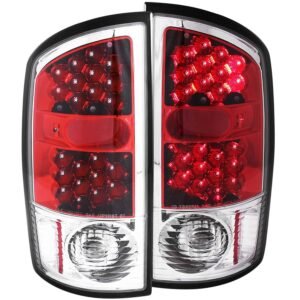 Dodge Ram 1500 02-05 / 2500/3500 03-06 LED Tail Lights Chrome/Red - Image 1