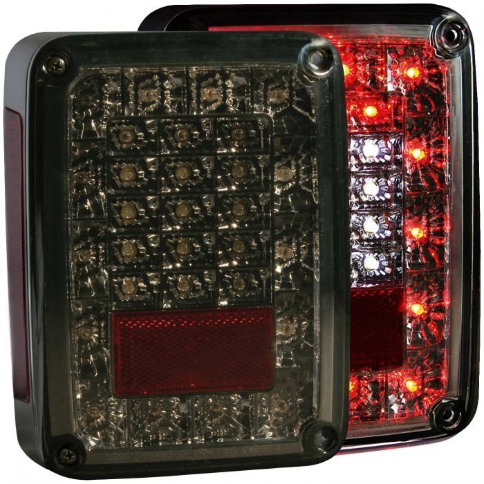 Jeep Wrangler (Jk) 07-18 Led Tail Lights Smoke
