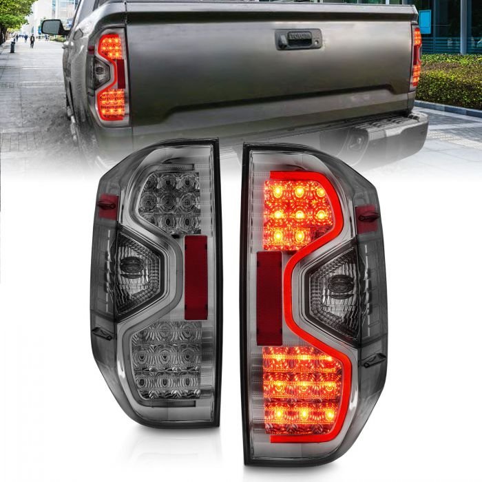 Toyota Tundra 14-21 Led Tail Lights Chrome Smoke Lens